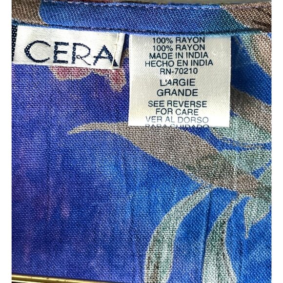 VTG 90's Cottage Core, Boho Coastal Grandma Floral Maxi Dress, Women's L - Picture 4 of 12